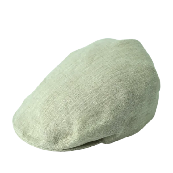 British Made Irish Linen Cream Button Top Cap – Connor By Gamble & Gunn