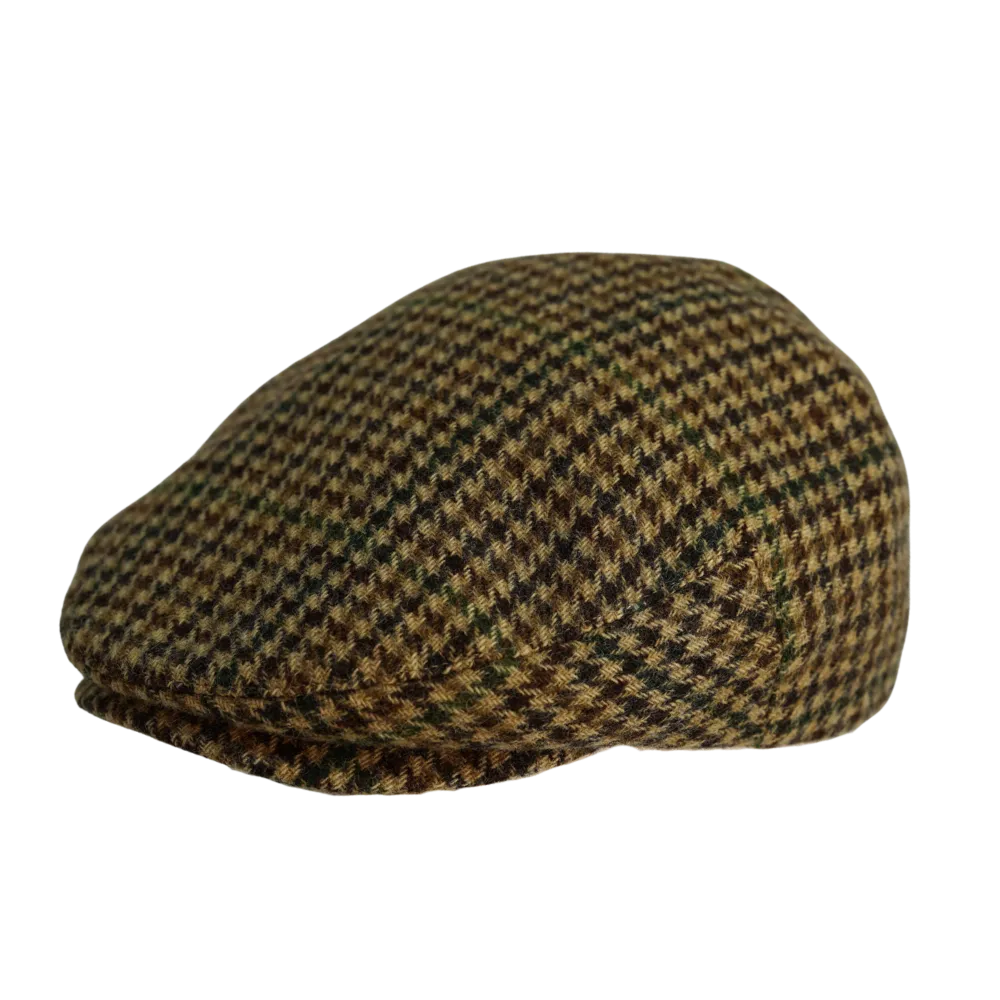 York - Houndstooth Moon & Sons Tweed Flat Cap
